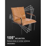 ALPHA HOME Accent Chair Sofa Chair Lounge Chair with Metal Leg for Home Office Study Living Room Vanity Bedroom,Brown