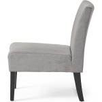 Christopher Knight Home Kassi Fabric Accent Chair Grey