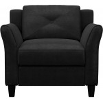 Lifestyle Solutions Collection Grayson Micro-fabric Chair Black