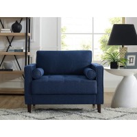 Lifestyle Solutions Lexington Armchair 39.8" W x 31.1" D x 33.5" H Navy Blue