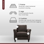 LIFESTYLE SOLUTIONS Watford armchairs 33.9" W x 31.5" D x 33.9" H Coffee