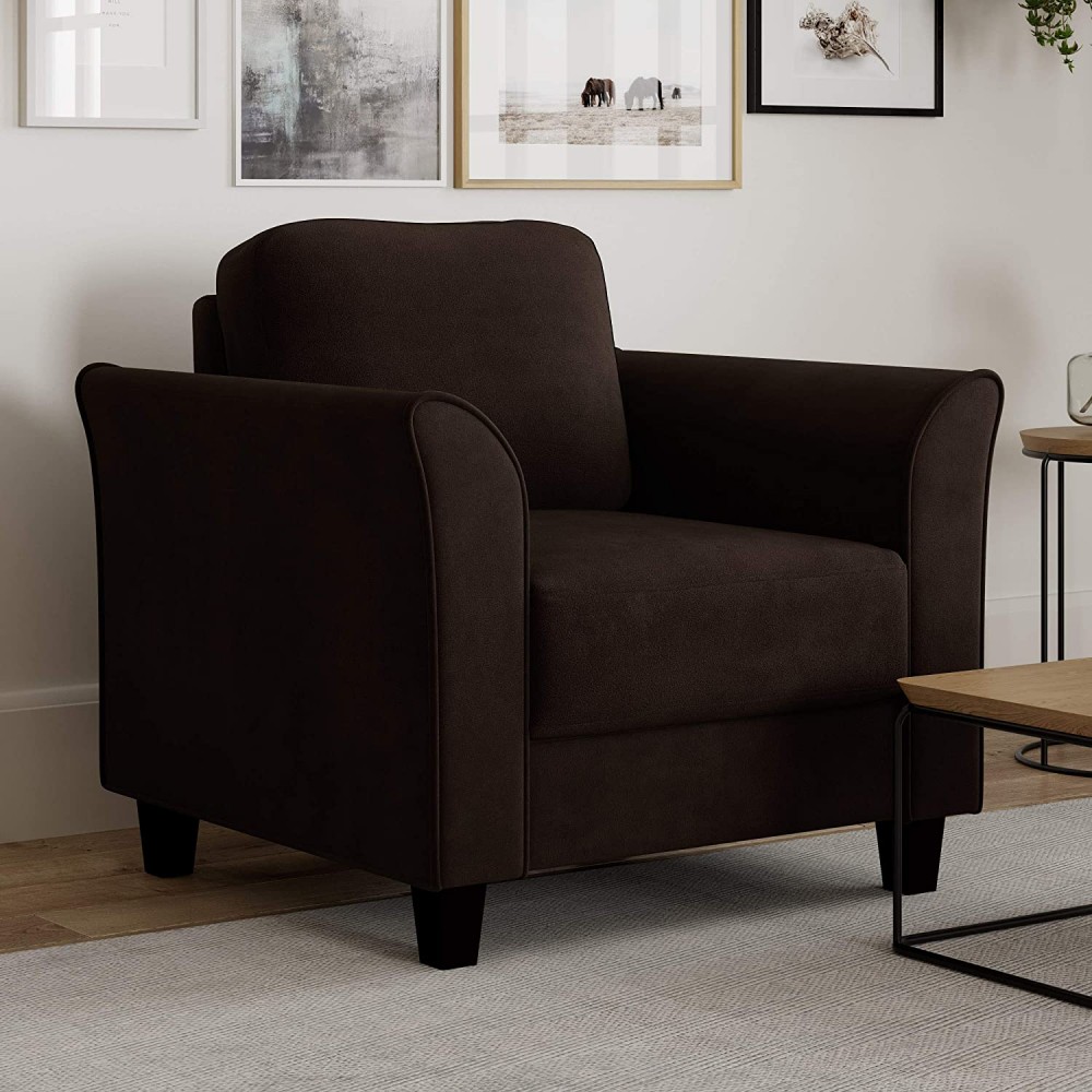 LIFESTYLE SOLUTIONS Watford armchairs 33.9" W x 31.5" D x 33.9" H Coffee