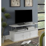 Convenience Concepts Designs2Go TV Stand with 3 Storage Cabinets and Shelf White