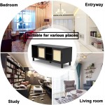 CREATIVELAND TV Console Table Oxford Rattan Entertainment Stand Corner Media Cabinet for Bedroom,Living Room Durable Modern Luxury Home Furniture Decorative