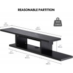 FITUEYES Concise Floating TV Stand Shelf Wall Mounted Entertainment Center Media Console Component Black Grain 50"