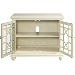 Martin Svensson Home Small Spaces 2-Door Accent Cabinet TV Stand 38" W x 32" H Antique White