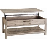 Better Home and Gardens Modern Farmhouse Top Lifts up and Forward Coffee Table Rustic Gray Finish Table Rustic Gray