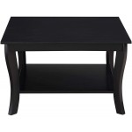 Convenience Concepts American Heritage Square Coffee Table Black