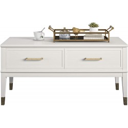 CosmoLiving by Cosmopolitan Westerleigh Lift-Top White Coffee Table