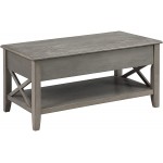 FirsTime & Co. Driftwood Allendale Farmhouse Lift Top Coffee Table Gray Wood 39 x 19 x 21.5 inches
