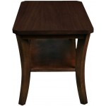 Leick Home 10303 Boa Condo Apartment Coffee Table with Shelf Chocolate Oak