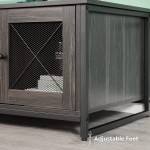 WLIVE Industrial Lift Top Coffee Table 3-Tier Cocktail Table Metal Mesh Cabinet Door with Hidden Compartment for Living Room Home Office