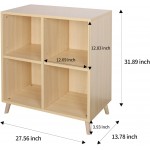 4-Cube Open Storage Cabinet Organizer Bookshelf Storage Cabinet Bookcase Vertical Locker