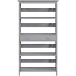 Convenience Concepts Oxford 5 Tier Bookcase with Drawer Gray