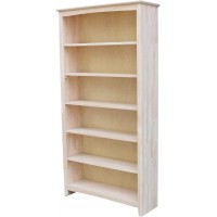International Concepts Shaker Bookcase 72 in H