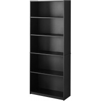 Mainstay` 71" 5-Shelf Standard Bookcase Black