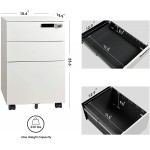 DEVAISE 3-Drawer Mobile File Cabinet with Smart Lock Pre-Assembled Steel Pedestal Under Desk White