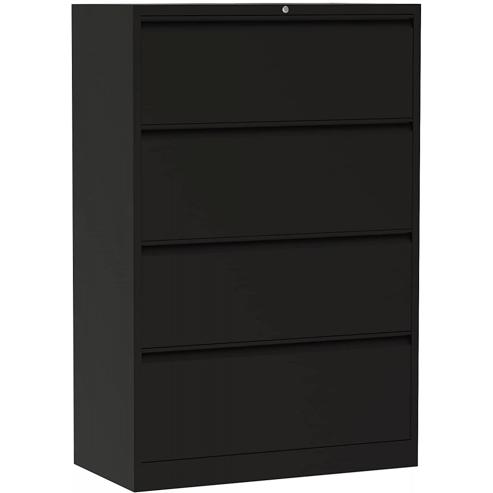 Fesbos Lateral File Cabinet with Lock, 4 Drawer Large Metal Filing ...