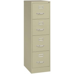 Hirsh Industries 22" Deep Vertical File Cabinet 4-Drawer Letter Size Putty 17891