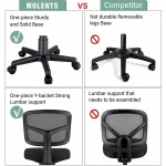 Armless Task Office Chair,MOLENTS Small Desk Chair with Mesh Lumbar Support,Ergonomic Computer Chair No Arms,Adjustable Swivel Home Office Chair for Small Spaces,Easy Assembly,Mid Back,No Armrest