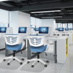 BOJUZIJA Ergonomic Office Computer Desk Chair Waist Support Function Blue