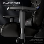 Furgle Gaming Chair,Gaming Chairs for Adults,Racing Style High-Back Office Chair,PU Leather Ergonomic Video Computer Chair Adjustable Armrests,Headrest and Lumbar Support,Rocking Mode Black