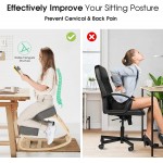 Giantex Kneeling Chair Wood Posture Chair w Soft Cushion Natural Relief for Back Shoulder or Neck Pain Ergonomic Kneeling Desk Chair for Office Home Grey