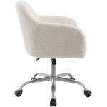 Linon Home Decor Products Linon Brooklyn Sherpa Office Chair Ivory