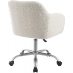 Linon Home Decor Products Linon Brooklyn Sherpa Office Chair Ivory