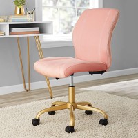 Make Your Room or Office a Fashionable,Yet Functional Space with Chic,Elegant,Durable and Comfortable Plush Velvet Office Chair,Pearl Blush Upholstery