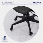 NOUHAUS ErgoTASK Draft – Ergonomic Task Draft Chair Computer Chair and Office Chair with Headrest. Rolling Swivel Chair with Wheels Black ErgoTask