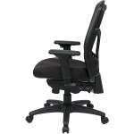 Office Star ProGrid High Back Managers Chair with Adjustable Arms Multi-Function and Seat Slider Black