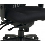 Office Star ProGrid High Back Managers Chair with Adjustable Arms Multi-Function and Seat Slider Black