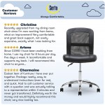 Serta 48740 Essential Mesh Low-Back Computer Desk Task Chair with No Arms for Home Office or Conference Room Faux Leather Black