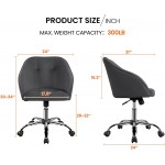 Yaheetech Office Chair Height Adjustable Mid Back Chair 360° Swivel Large Seat Chairs Desk Chair Computer Chair on Wheels with Armrests