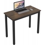 DlandHome 31.5 Inches Small Computer Desk for Home Office Folding Table Writing Table for Small Spaces Study Table Laptop DeskWalnut