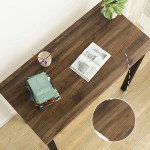 DlandHome 31.5 Inches Small Computer Desk for Home Office Folding Table Writing Table for Small Spaces Study Table Laptop DeskWalnut