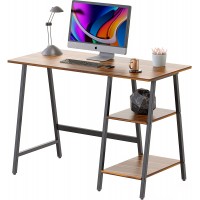 SHW Trestle Home Office Computer Desk Walnut