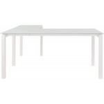 Signature Design by Ashley Baraga Contemporary Glass L-Shaped Home Office Desk White