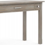 SIMPLIHOME Avalon SOLID WOOD Contemporary Modern 47 inch Wide Home Office Desk Writing Table Workstation Study Table Furniture in Distressed Grey with 2 Drawerss