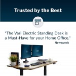 Vari Electric Standing Desk 48" x 30" Dual Motor Sit to Stand Desk Push Button Memory Settings Solid Top with 3-Stage Adjustable Steel Legs Work or Home Office Desk Reclaimed Wood