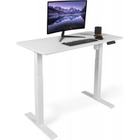 Vari Essential Electric Standing Desk 48" x 24" Height Adjustable Sit to Stand Desk for The Home Office Durable Desktop with Sturdy T-Style Legs White