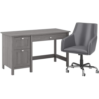 Bush Furniture Broadview Computer Desk and Chair Set 54W Modern Gray