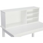 HUIJK Office Desk Painted Study Table and Chair Set White Writing Desk Home Office Student Table