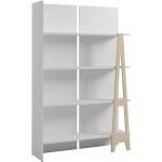 Nexera Atypik 3 Piece Home Office Set White and Birch Plywood