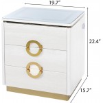 Sanamity Small Cabinet Sofa Table with Storage Small Desk White Living Room Sets Furniture Storage Cabinet with Drawers Small Tables for Small Spaces US in Stock