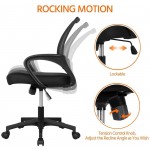 Yaheetech Home Office Desk & Chair Set Ergonomic Black Mesh Computer Chair and 47" Computer Desk with Storage Bag & Headphone Hook Adjustable Rolling Swivel Chair Indusrtal Workstation for Small Space