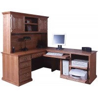 Forest Designs Traditional Hutch for 1050 Desk Portion: 66w x 42H x 13D No Desk 66w Hutch Honey Oak