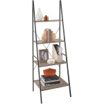 ClosetMaid 1316 4-Tier Wood Ladder Shelf Bookcase Gray