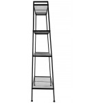 Ladder Shelf Ladder Bookshelf 4 Tier Utility Organizer Shelves Stable Metal Rack Institu Ladder Shelf Decorative Ladder Decorative Shelves
